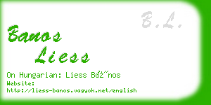 banos liess business card